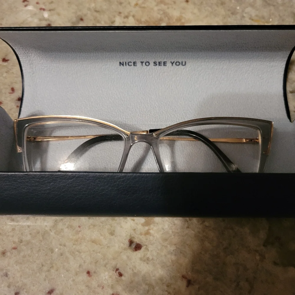 Warby And Parker Stylish Clear Frame Glasses